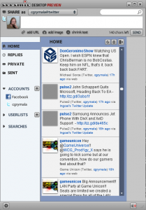 Screen shot of Seesmic Desktop