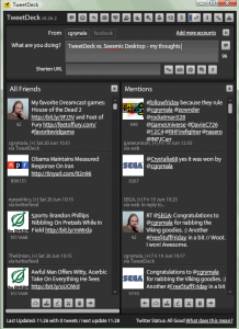 Screen shot of TweetDeck