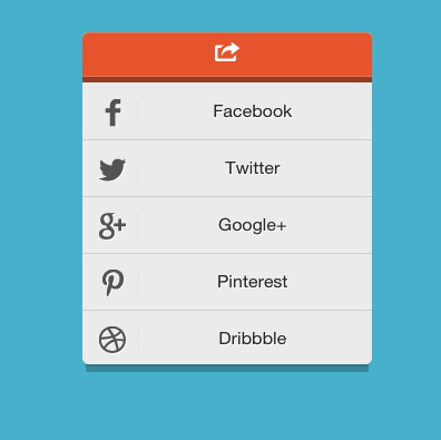 example menu for html5 widget