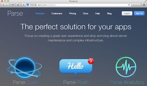 parse HTML5 mobile backend