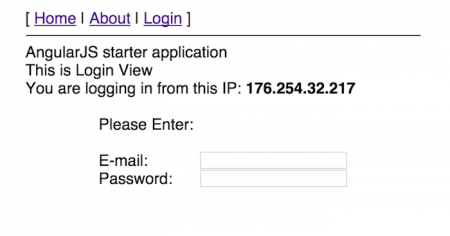 AngularJS Login Example